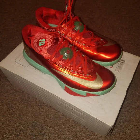 Nike kd6 Christmas size 10 Nike KD VI 6 Christmas Sz 10 DS W Receipt Crimson Red | eBay main image 3